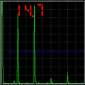 А-scan универсального ЭМА дефектоскопа EMACON-01